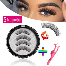 Load image into Gallery viewer, Magnetic Natural Eyelashes With 5 Magnets 3D
